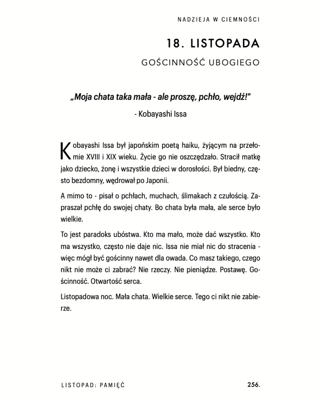 18 Listopada: Gościnność ubogiego