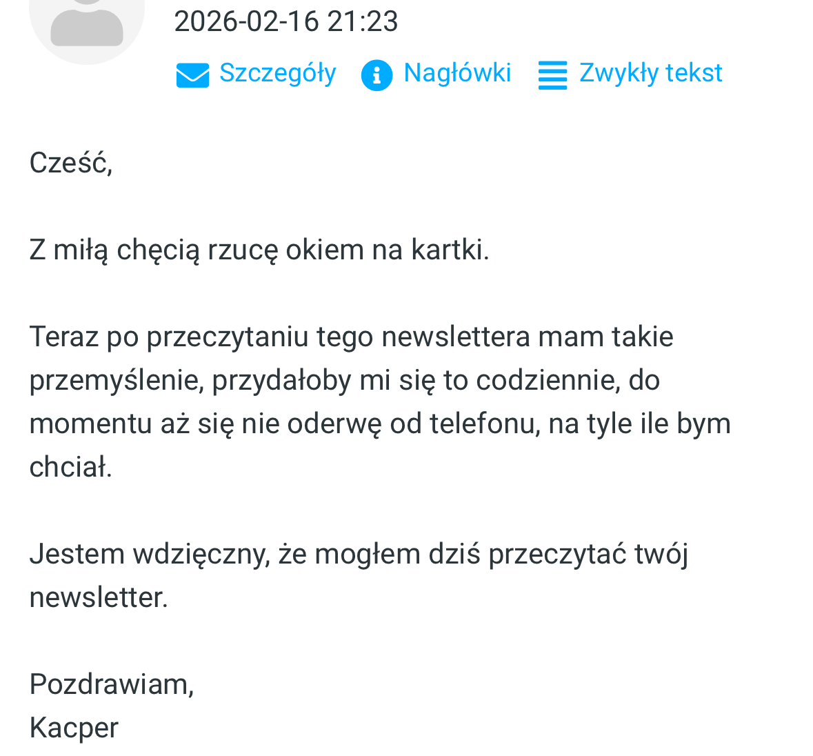 Reakcja czytelnika